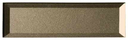 Forever 4"x16" Reverse Bevel Glass Subway Tile,Glossy Bronze, Piece
