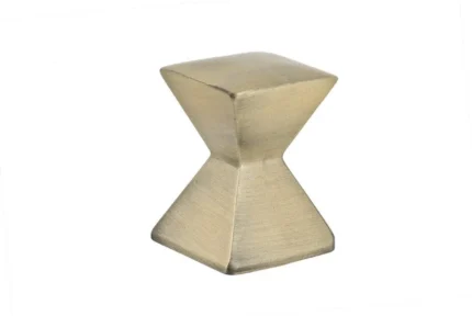 "Forged 2" Large Square Knob 1-1/8", Antique Brass