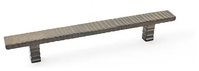 "Forged 3" Flat Bar Pull 6.25" Center-to-Center, Antique Brass - Image 1