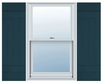 Four Board Joined, Board-n-Batten Shutters, Midnight Blue, 14"W x 31"H