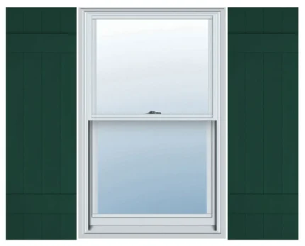 Four Board Joined, Board-n-Batten Shutters, Midnight Green, 14"W x 47"H