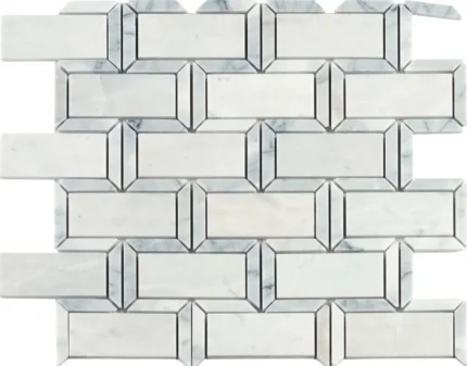 Framework 2x4 Polished Brick Mosaic Tile, Set of 30