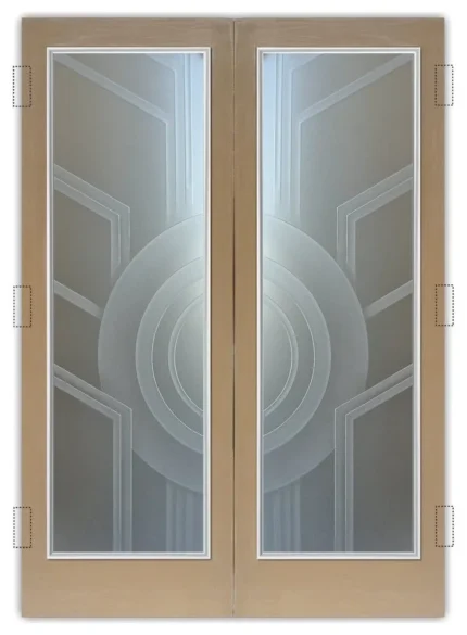Front Doors - Sun Odyssey II Frosted Glass Design - 30" x 80" - CUSTOMIZE...