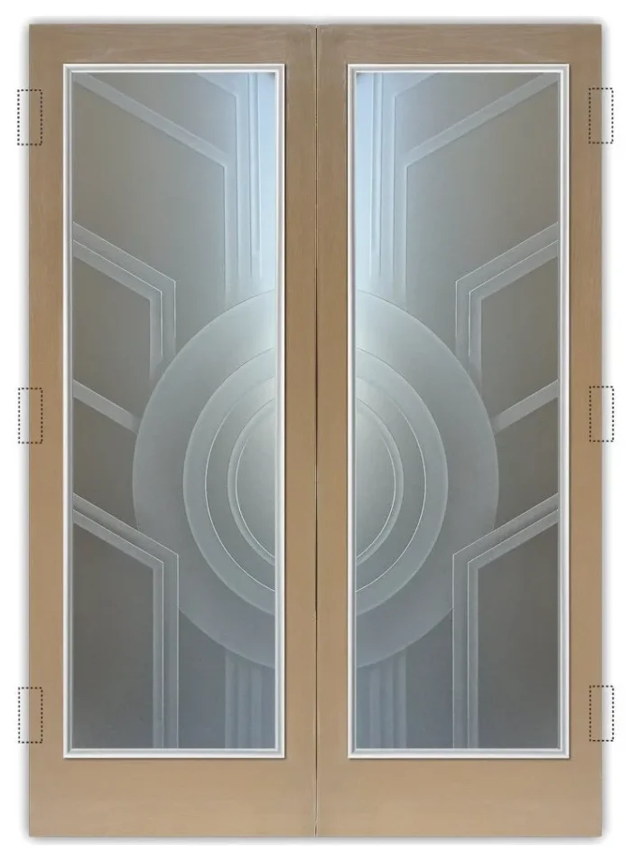 Front Doors - Sun Odyssey II Frosted Glass Design - 30" x 80" - CUSTOMIZE... - Image 1