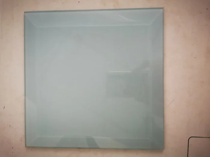 Frosted 8"x8" Beveled Glass Wall Tile,Glossy Blue, Piece - Image 1