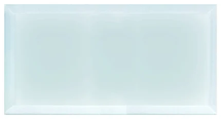 Frosted Elegance 8"x16" Beveled Glass Subway Tile,Matte Light Blue, Box of 18 Pieces