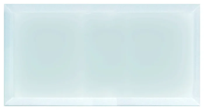 Frosted Elegance 8"x16" Beveled Glass Subway Tile,Matte Light Blue, Box of 18 Pieces - Image 1