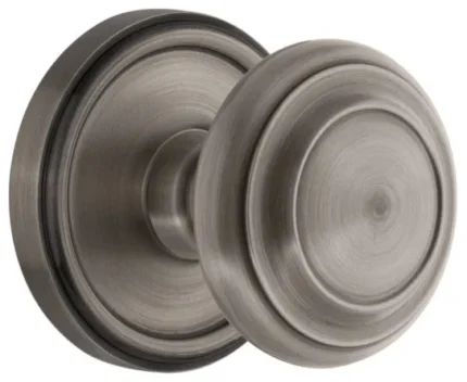Georgetown Plate Double Dummy with Circulaire Knob in Antique Pewter
