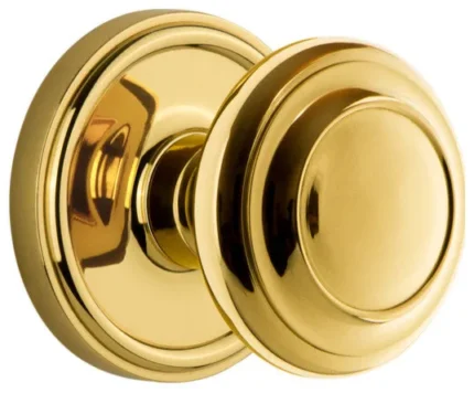 Georgetown Plate Privacy with Circulaire Knob in Lifetime Brass