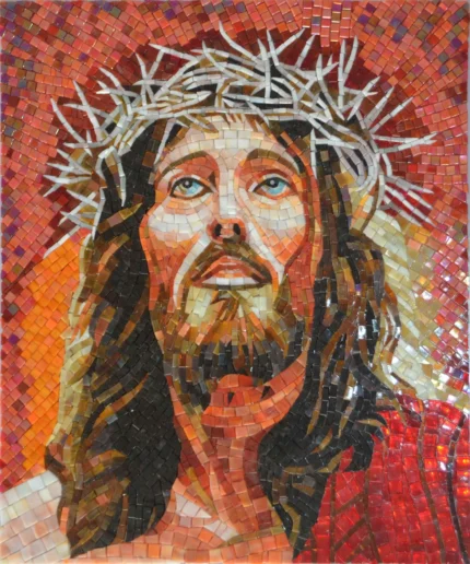 Glass Mosaic Icon, Jesus, 20"x24"