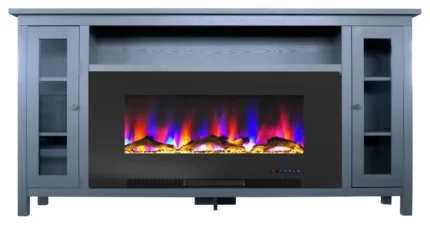 Glenwood Electric Fireplace Heater With 59" Mahogany TV Stand