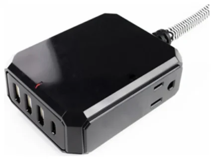 Globe Electric 78494 Designer Mounted Desktop Strip, Black