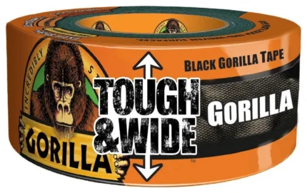 Gorilla® 6003001 Tough & Wide Incredibly Strong Duct Tape, Black, 2.88" x 30 Yd