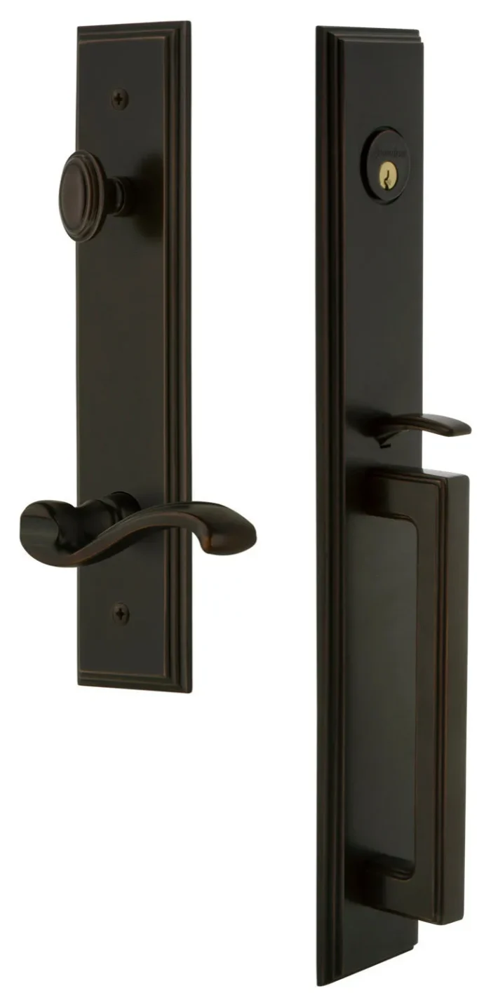 Grandeur CARDGRPRT_ESET_234_LH Carre Solid Brass Rose Left Handed - Timeless - Image 1