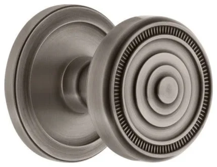 Grandeur CIRSOL_DD_NA Circulaire Solid Brass Rose Dummy Door Knob - Antique