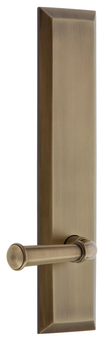 Grandeur FAVGEO_TP_SD_NA_LH Fifth Avenue Solid Brass Tall Plate - Vintage Brass