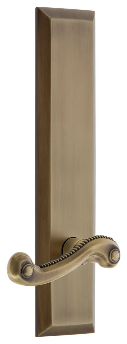 Grandeur FAVNEW_TP_SD_NA_RH Fifth Avenue Solid Brass Tall Plate - Vintage Brass