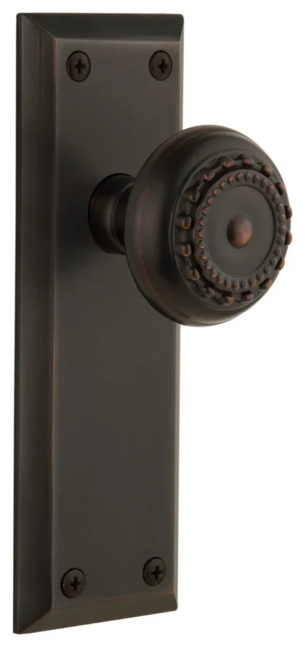 Grandeur Fifth Avenue Plate Dummy with Parthenon Knob in Timeless Bronze