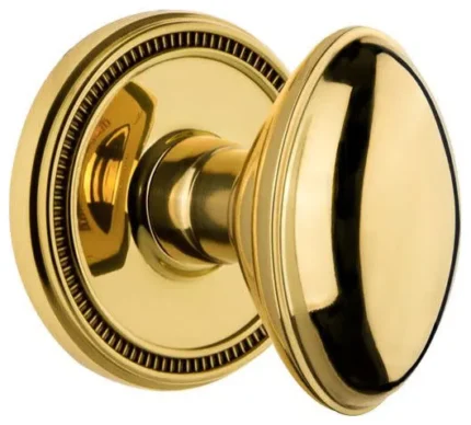 Grandeur SOLEDN_PRV_234 Soleil Solid Brass Privacy Door Knob Set - Lifetime