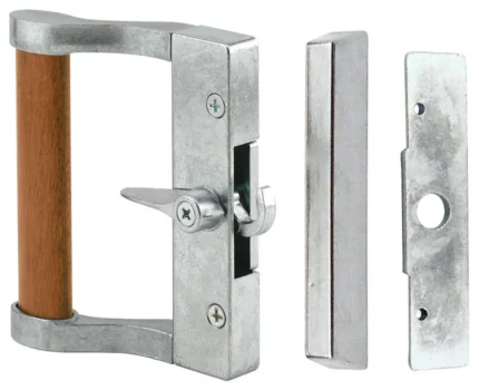 Gray Finish Sliding Door Handle Set, Fullview Doors