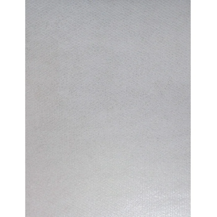 Grayish tan off white cream geo square triangle tiles line textured Wallpaper 3D, 8.5" X 11" Sample - Image 1