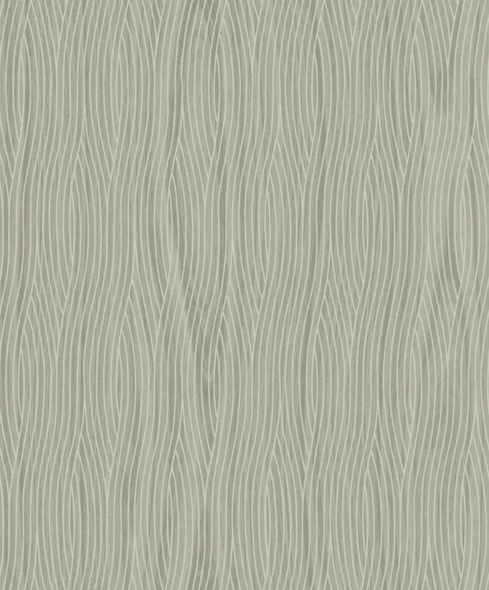 Grayson Gray Geometric Wallpaper, Sample - Image 1