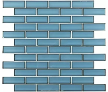 Haiku Sapphire Beveled Subway Tile, Sample