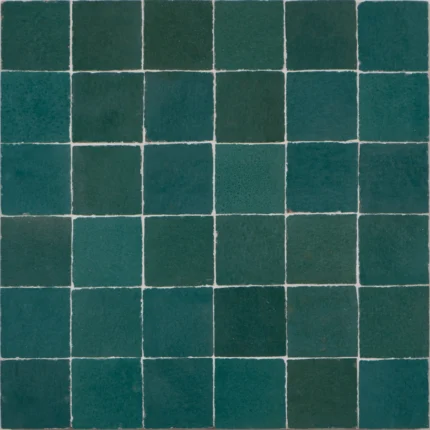 Handmade Mosaic Tile, Green, 12"x12"Panel