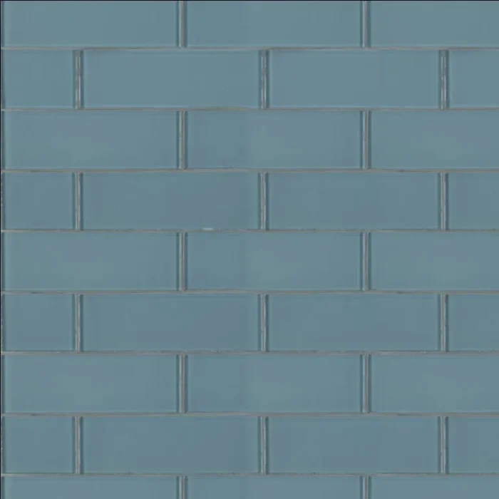 Harbor Gray 3x9 Backsplash Glass Subway Tile, Sample - Image 1