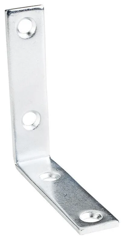 Hardware Resources 9214 2-1/2 Inch Angled Corner Bracket - Single - Zinc
