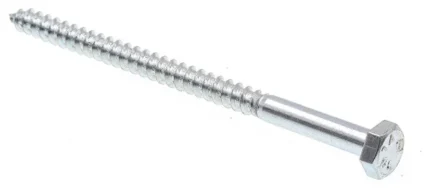 Hex Lag Screws 1/4in X 4in A307 Grade A Zinc Plated Steel 100PK