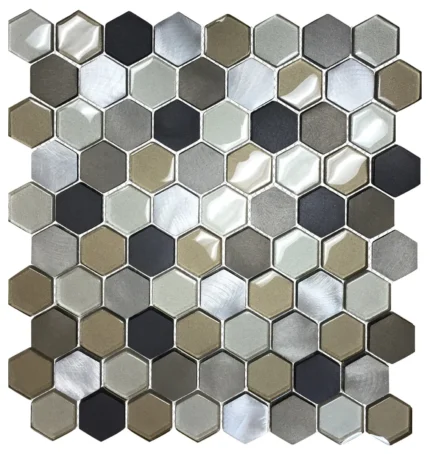 Hexagon Metallix Mosaic, Orion, Sample