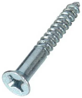 Hillman 40159 Phillips Zinc Wood Screw, #12x2", 100 Pack