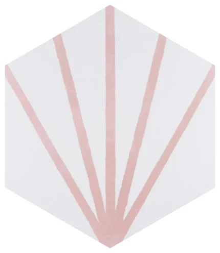Horizon Dawn Hex Rosa Porcelain Floor and Wall Tile Sample