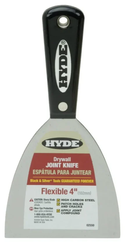 Hyde® 02550 Flexible Black & Silver Joint Knife, 4"