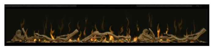 IgniteXL® 74" Linear Electric Fireplace XLF74, Driftwood and River Rock Accessor - Image 1