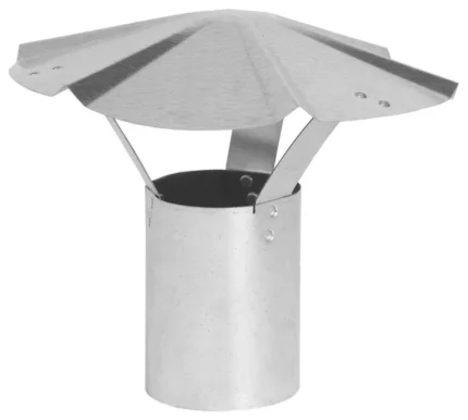 Imperial GV0589 Galvanized Round Rain Cap, 30 Gauge, 6"