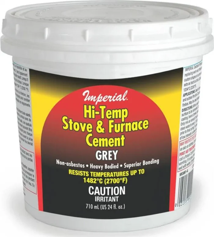 Imperial KK0069-A Hi-Temp Stove & Furnace Cement, Gray, 24 Oz Paste - Image 1