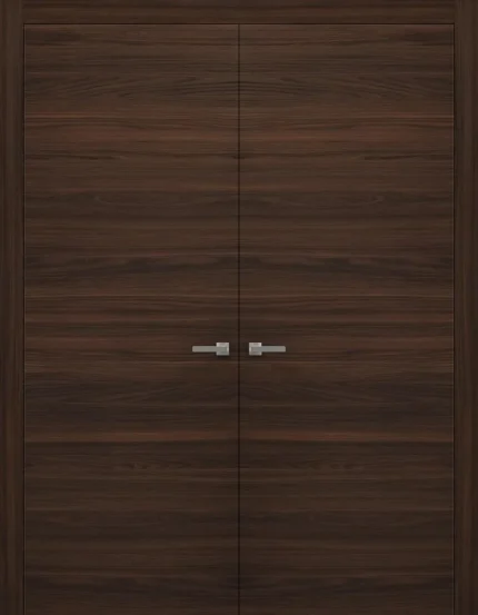 Interior Modern French Double Doors | Planum 0010 Chocolate Ash, 48"x80"