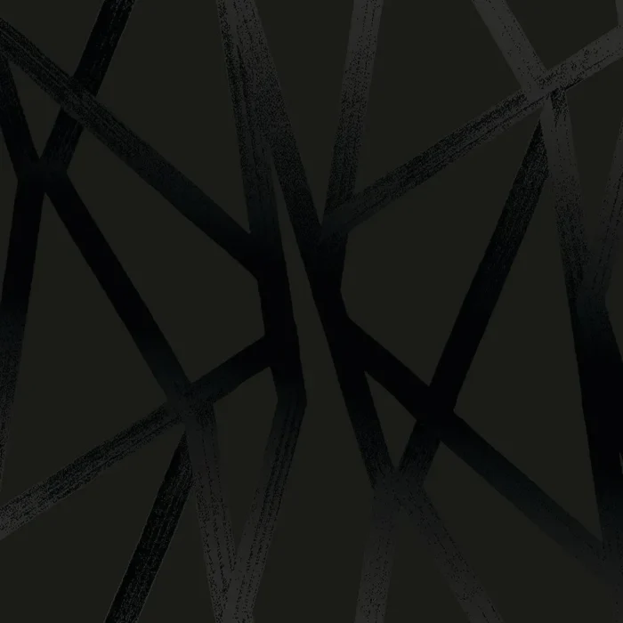 Intersections Black on Black Peel and Stick Wallpaper, Sample - Image 1