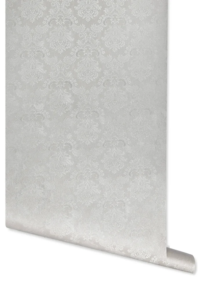 Ivory Damask Wallpaper, Ivory, Bolt - Image 1