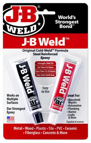 J-B Weld 8265-S Original Cold-Weld Formula Steel Reinforced Epoxy, 2-Part