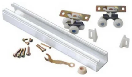 Johnson Hardware® 100721DR Aluminum Single Door Track Set, 72", 100-Series
