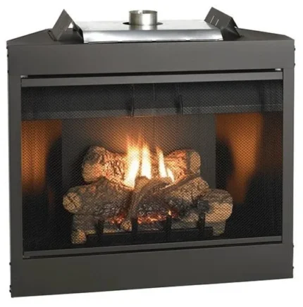 Keystone Series 34" Deluxe B-Vent IP Flush Face Fireplace - NG