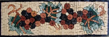 Kitchen Backaplash, Black Grapes Mosaic 23"x8"