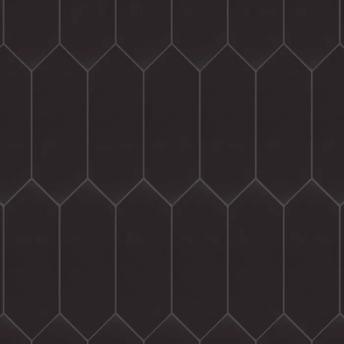 Kite Porcelain Floor and Wall Tile, Black, Sample - Image 1