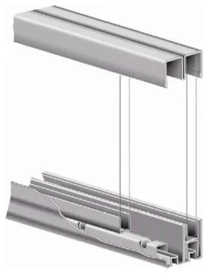 Knape and Vogt P992 4 48"L Sliding Cabinet Door Track, Zinc
