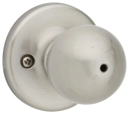 Kwikset 300P15-6ALRCSBX Polo Privacy Bed/Bath Ball Door Knob, Satin Nickel