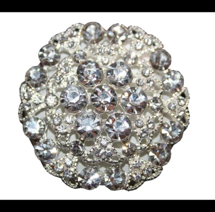 Lady Diana Knob, 1.75", Swiss Coffee
