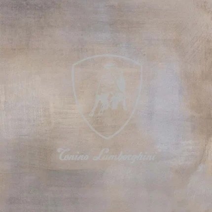 Lamborghini Porcelain Tile, Nurburgring Blue, 48"x48", Logo Horizontal